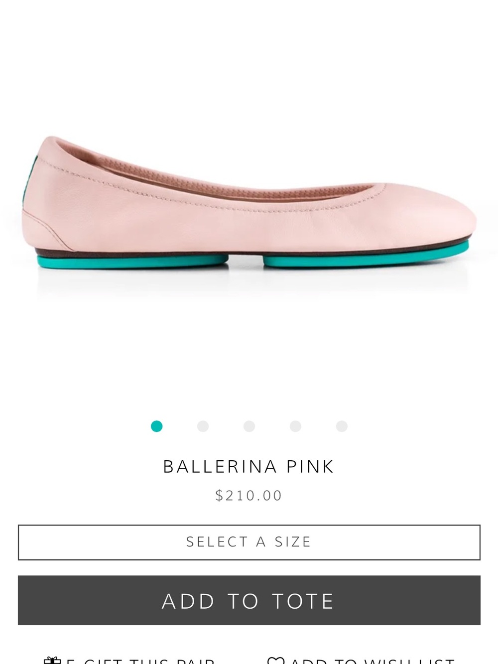 Tieks Ballet Flat Size 6 in Ballerina Pink (Bestseller Colorway)